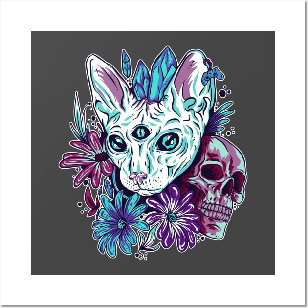 Vapor Cat Wall Art by aaallsmiles